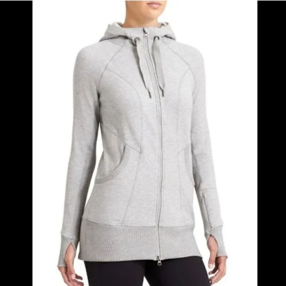 Athleta Slub Strength Hoodie in Grey Size XXS